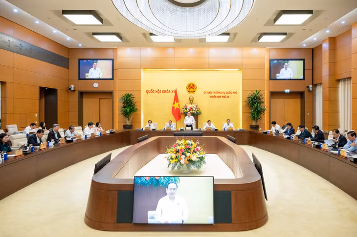 Quang cảnh Phiên họp thứ 44 của Ủy ban Thường vụ Quốc hội. Ảnh: Quốc hội