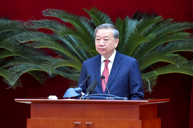 Tổng Bí thư Tô Lâm phát biểu bế mạc Hội nghị Trung ương 11. Ảnh: Đăng Khoa