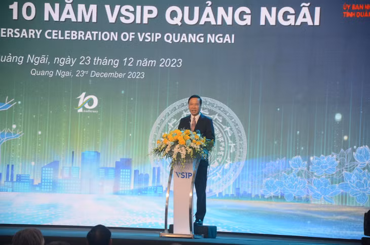 Chủ tịch nước Võ Văn Thưởng cho rằng, thành công của VSIP là thành công của các địa phương nhưng nếu thất bại của VSIP thì cũng là thất bại trong cơ chế điều hành chính sách của lãnh đạo địa phương.