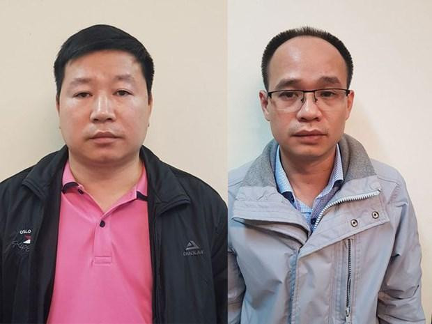 Hai bị can Chu Bá Toàn (trái) và Hoàng Thanh Sơn. Nguồn: Công an cung cấp