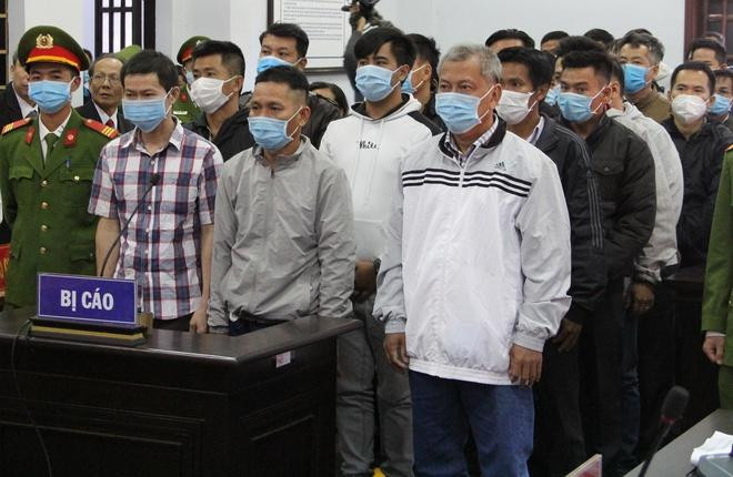 Các bị cáo tại phiên tòa