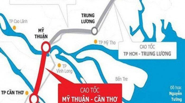 Tuyến cao tốc Mỹ thuận - Cần Thơ đài khoảng 23km sẽ chính thức khởi công vào ngày 4/1 Tuyến cao tốc Mỹ thuận - Cần Thơ đài khoảng 23km sẽ chính thức khởi công vào ngày 4/1