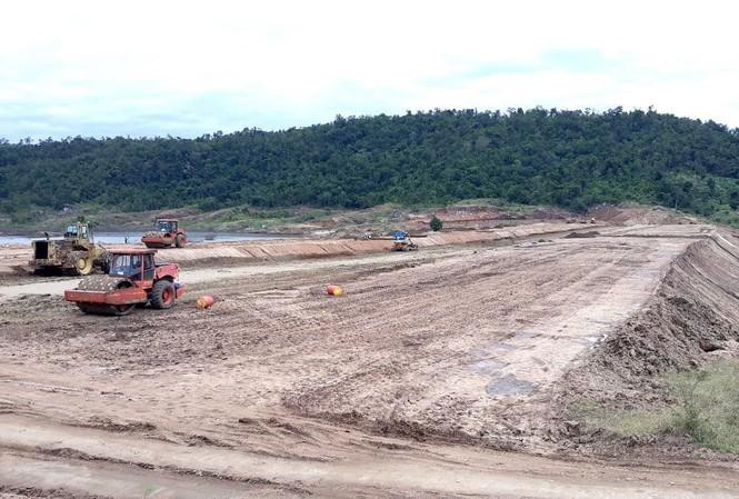 Dự án công trình thuỷ lợi hồ chứa nước Ia Rtô vẫn đang thi công