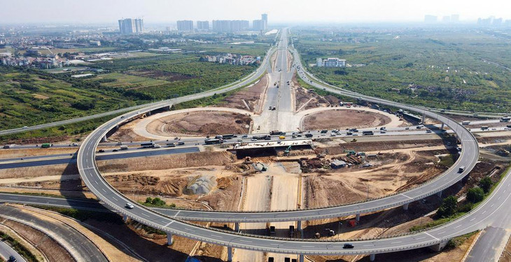 Nút giao giữa đường Vành đai 3 với đường cao tốc Hà Nội - Hải Phòng là công trình trọng điểm