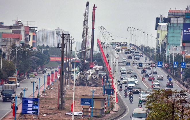 Mặt bằng thi công cầu Vĩnh Tuy 2 phía Long Biên đã được dọn sạch