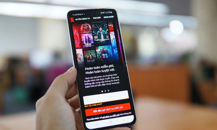 Giao diện Netflix trên điện thoại