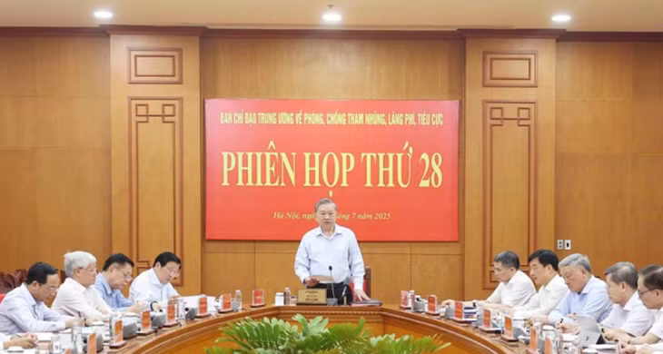 Tổng Bí thư Tô Lâm chủ trì họp Ban Chỉ đạo Trung ương về phòng chống tham nhũng, lãng phí, tiêu cực