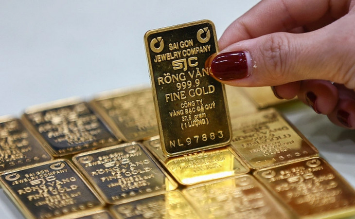 Vàng miếng tại trụ sở SJC ở quận 3