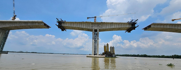 Cầu Nhơn Trạch bắc qua sông Đồng Nai trên tuyến Vành đai 3 TP.HCM Cầu Nhơn Trạch bắc qua sông Đồng Nai trên tuyến Vành đai 3 TP.HCM