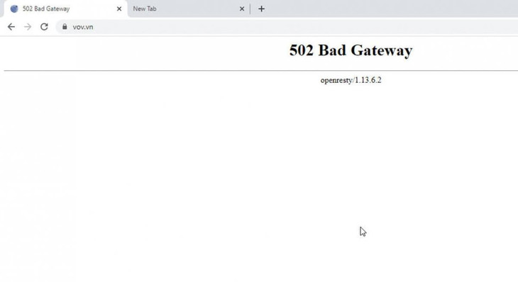 Độc giả không thể truy cập vào địa chỉ vov.vn khi Báo Điện tử VOV bị tấn công mạng