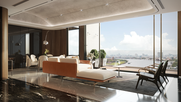 Penthouse River Panorama sở hữu 2 mặt view sông Sài Gòn và Quận 1