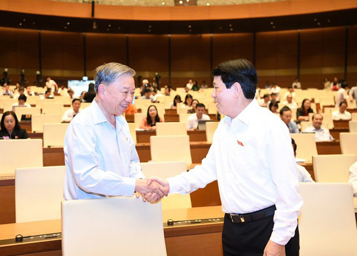 Tổng Bí thư Tô Lâm và Chủ tịch nước Lương Cường tại Kỳ họp Quốc hội