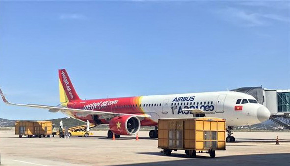 Một chuyến bay của VietJet đưa công dân Việt Nam về nước. Ảnh minh họa.