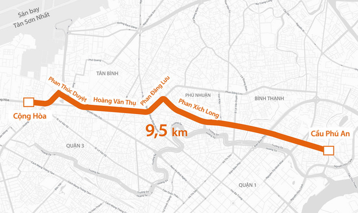 Lộ trình tuyến Số 1 đi qua các khu vực trung tâm thành phố