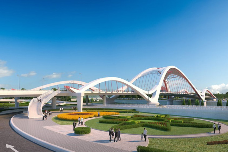 Phối cảnh cầu Rào 1 sau khi hoàn thành.