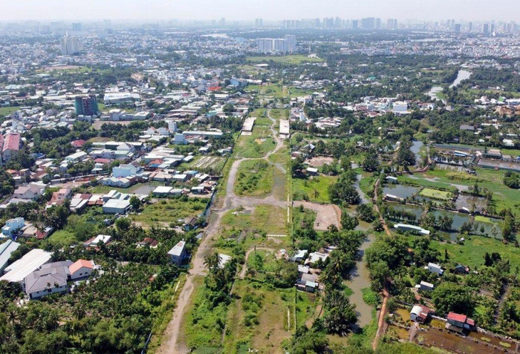 Đoạn 2,7 km Vành đai 2 từ đường Phạm Văn Đồng đến nút giao Gò Dưa (TP Thủ Đức) triển khai theo hình thức BT đang dừng thi công