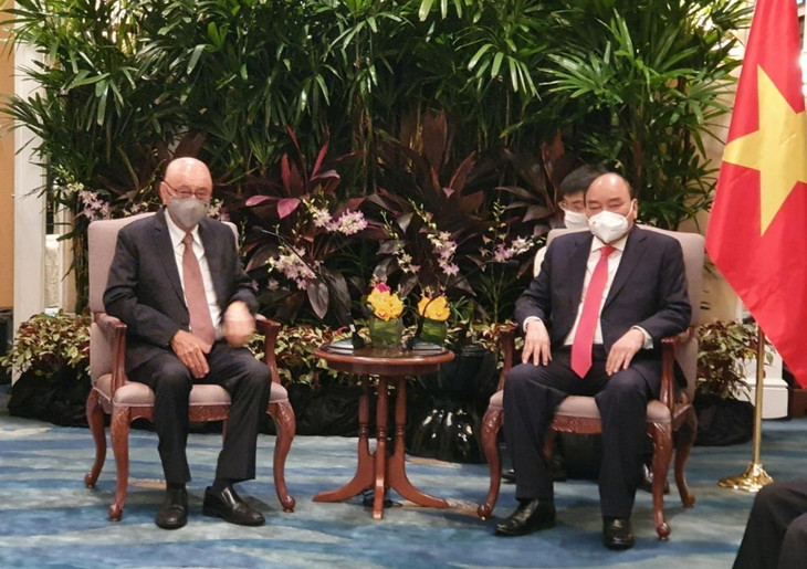 Chủ tịch nước Nguyễn Xuân Phúc tiếp lãnh đạo Tập đoàn Sembcorp Industries