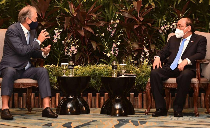 Chủ tịch nước Nguyễn Xuân Phúc tiếp ông Robert Yap, Chủ tịch Tập đoàn YCH