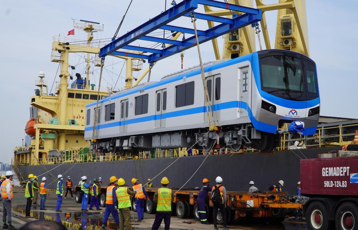 Đoàn tàu Metro số 1 nhập về TP.HCM cuối năm 2021 chờ triển khai chạy thử Đoàn tàu Metro số 1 nhập về TP.HCM cuối năm 2021 chờ triển khai chạy thử