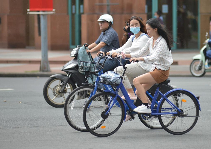 Xe đạp thuộc mô hình Mobike cho chạy thử ở Quận 1 từ tháng 10/2020