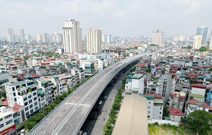 Tuyến đường bộ trên cao dọc đường Vành đai 2, đoạn từ cầu Vĩnh Tuy đến Ngã Tư Sở