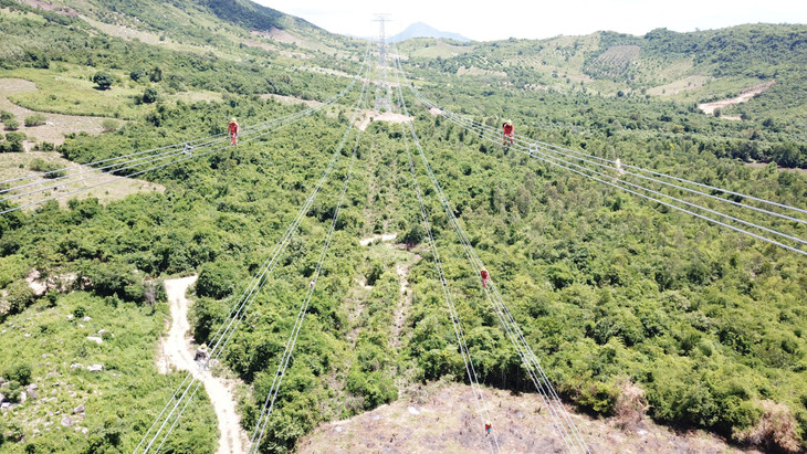 CBCNV Truyền tải điện Khánh Hòa nghiệm thu dây dẫn và cách điện đường dây 500 kV Vân Phong - Vĩnh Tân