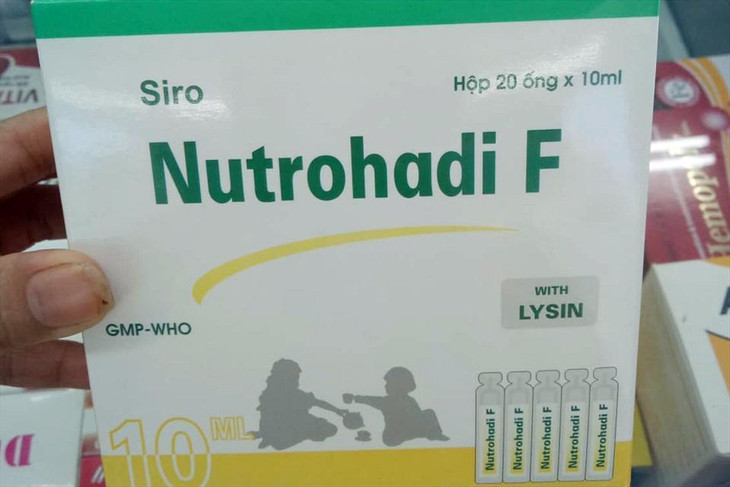 Sản phẩm thuốc Nutrohadi F của Công ty CP Dược Hà Tĩnh sản xuất