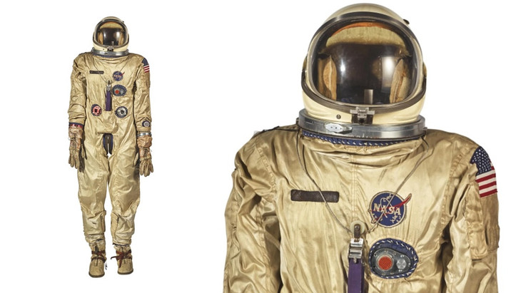 Bộ đồ vũ trụ hàng thật có tên Gemini G-2C-4 là món đồ phi hành gia có giá bán cao nhất từ trước tới nay với giá 162.500 USD tại buổi đấu giá Sothwards, năm 2018. Ảnh: Newatlas. Bộ đồ vũ trụ hàng thật có tên Gemini G-2C-4 là món đồ phi hành gia có giá bán cao nhất từ trước tới nay với giá 162.500 USD tại buổi đấu giá Sothwards, năm 2018. Ảnh: Newatlas.