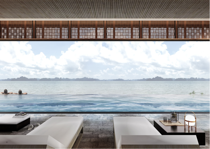 Dự án có vị trí sát biển với tầm nhìn trực diện ra Vịnh Hạ Long