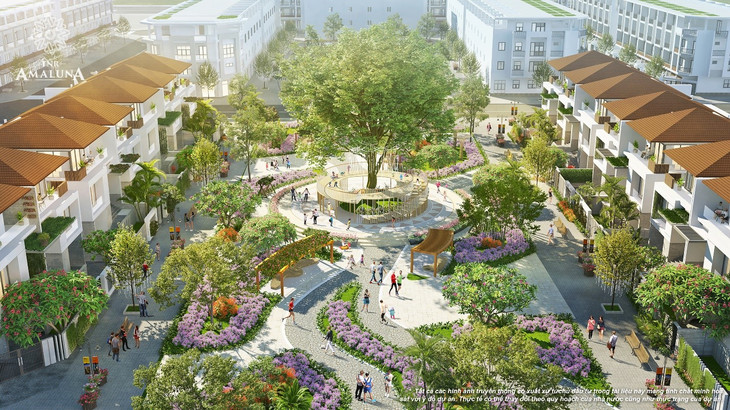 Khu công viên Gem Central Park với biểu tượng cây Trường Sinh, tượng trưng sự trường thọ và phồn vinh