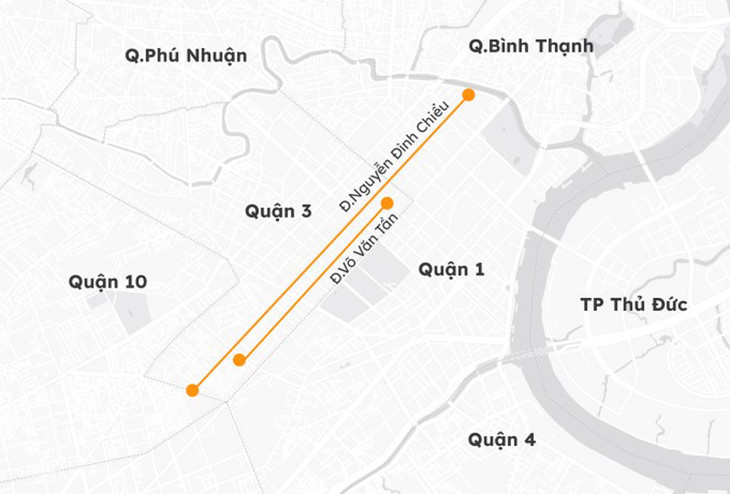 Vị trí hai tuyến đường cấm xe container từ ngày 31/12