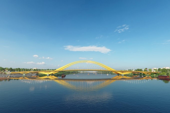 Phối cảnh cầu Nguyễn Hoàng bắc qua sông Hương