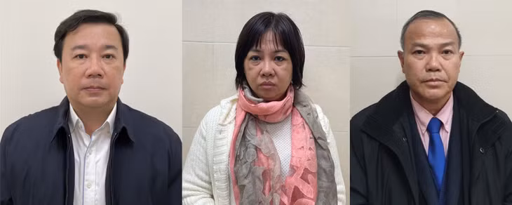 Bị can Chử Xuân Dũng, Phạm Thị Bích Hằng và Vũ Hồng Nam.