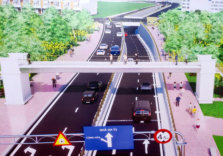 Phối cảnh hầm chui nút giao Trần Quốc Hoàn - Phan Thúc Duyện