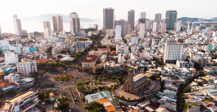 Trung tâm TP. Nha Trang từ trên cao