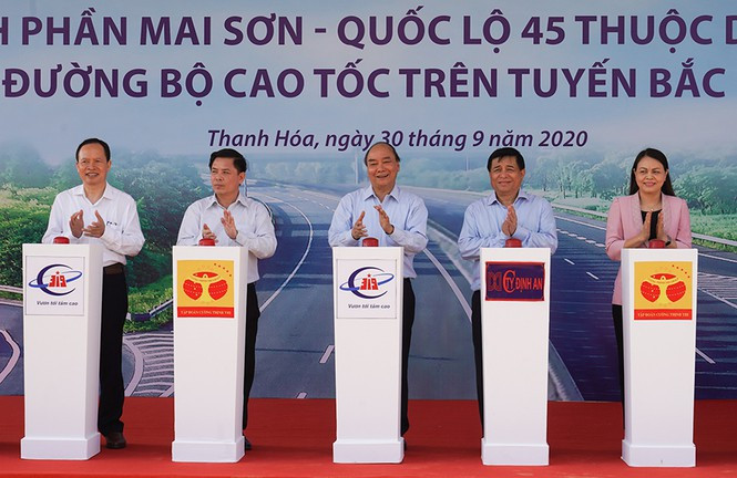 Thủ tướng phát lệnh khởi công dự án cao tốc Mai Sơn - Quốc lộ 45