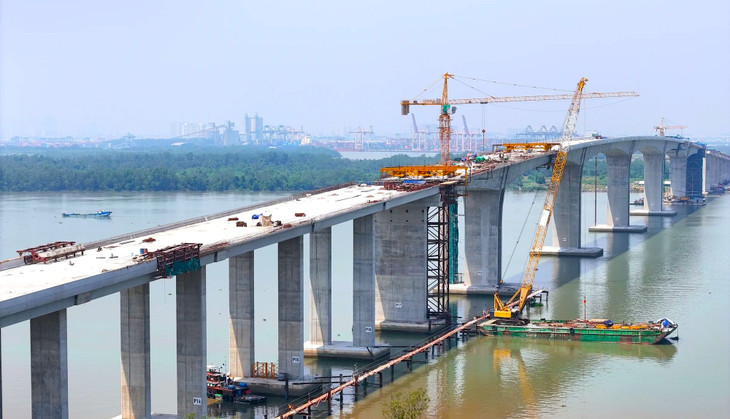 Cầu Nhơn Trạch - một trong hai gói thầu xây lắp nằm trong Dự án thành phần 1A đoạn Tân Vạn - Nhơn Trạch thuộc Dự án đường Vành đai 3, TP.HCM