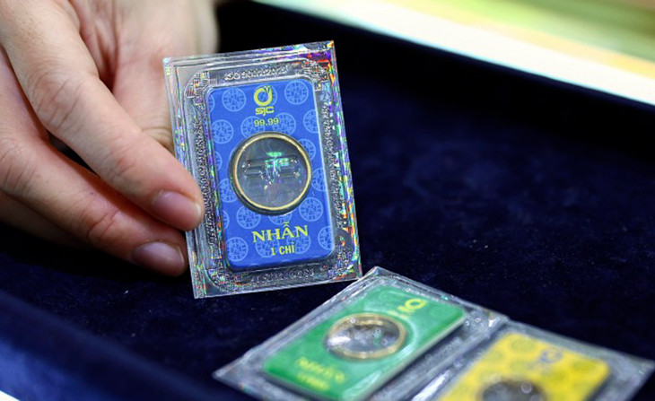 Vàng nhẫn trơn bán tại trụ sở SJC ở quận 3