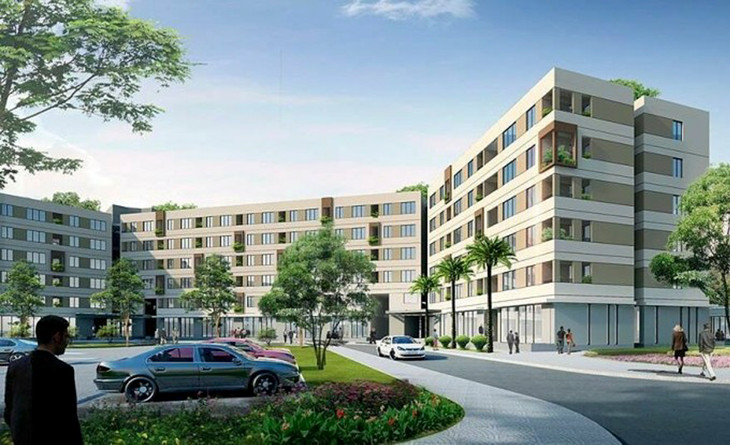 Phối cảnh khu nhà xã hội tòa OXH3 tại Khu đô thị mới Kiến Hưng (quận Hà Đông)