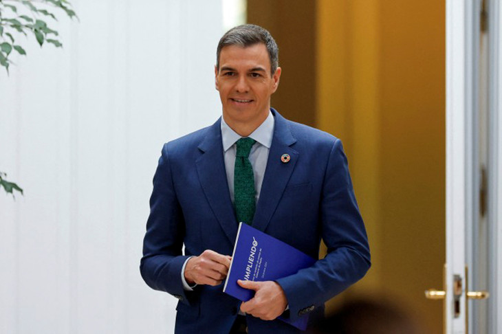 Thủ tướng Tây Ban Nha Pedro Sánchez tại Cung điện Moncloa, thủ đô Madrid
