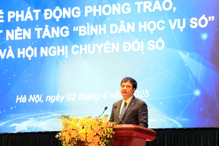 Tổng Giám đốc FPT Nguyễn Văn Khoa kiến nghị Học viện tiếp tục thúc đẩy ứng dụng AI trong quản trị vận hành và giảng dạy