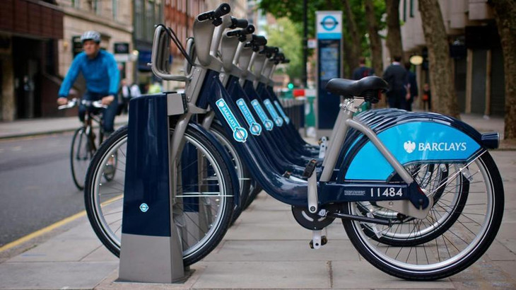 Xe đạp công cộng tại các thành phố phát triển. Ảnh minh họa