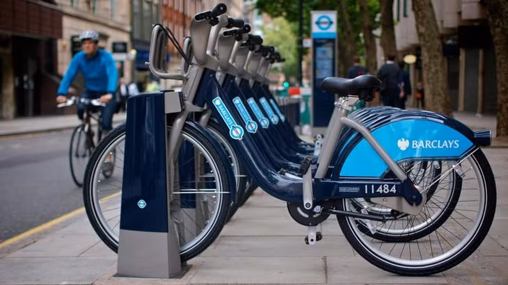 Xe đạp công cộng tại các thành phố phát triển. Ảnh minh họa