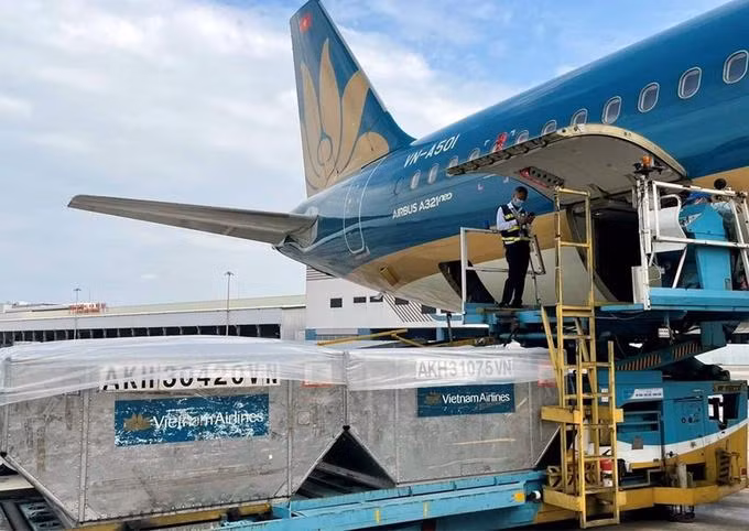 Máy bay Vietnam Airlines vận chuyển vaccine