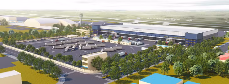 Phối cảnh Nhà ga hàng hóa tại Cảng HKQT Cát Bi Hải Phòng.