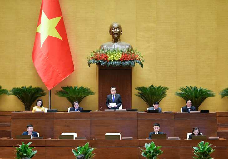 Chủ tịch Quốc hội Trần Thanh Mẫn phát biểu kết thúc nhóm vấn đề thứ ba lĩnh vực thông tin và truyền thông