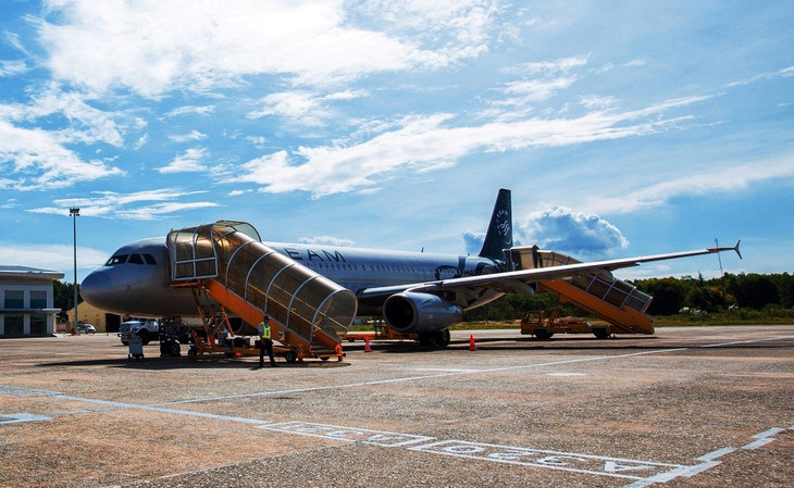 Sân đỗ máy bay ở sân bay Chu Lai