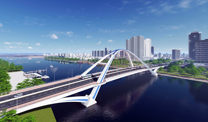 Phối cảnh cầu Trần Hoàng Na