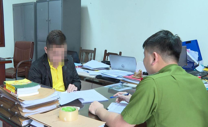 Công an tỉnh Bắc Giang làm việc với Trần Văn Sang Công an tỉnh Bắc Giang làm việc với Trần Văn Sang