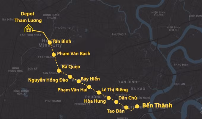 Sơ đồ tuyến Metro Số 2
